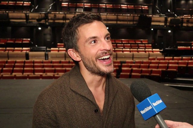 Actor Jonathan Bailey in an interview with WhatsOnStage inside an empty theatre