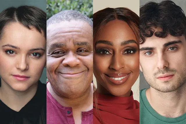 A montage of actor headshots