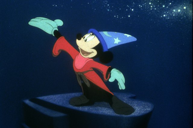 Mickey Mouse dressed as the Sorcerer