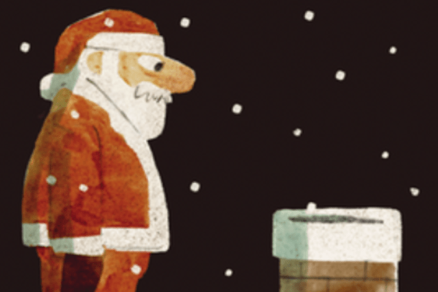 Santa Goes Down The Chimney