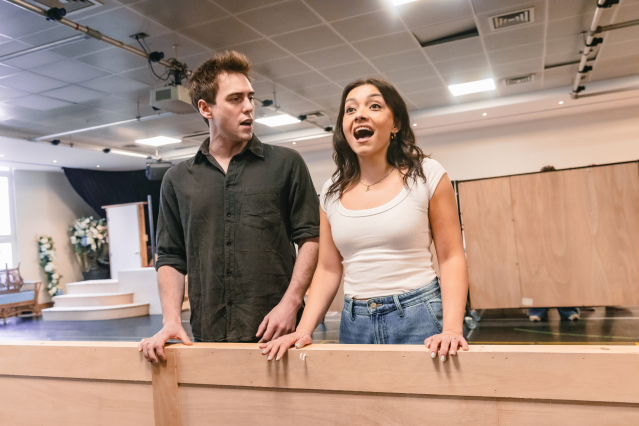 Jamie Muscato and Frances Mayli McCann in rehearsals for The Great Gatsby, Danny Kaan