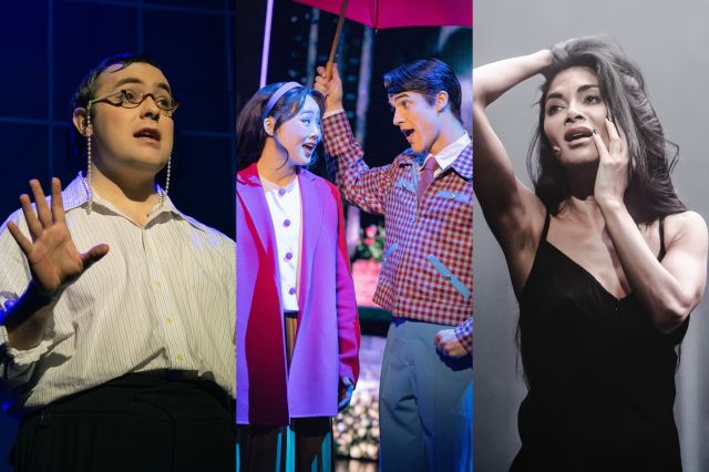 Jak Malone in Operation Mincemeat, Helen J Shen and Darren Criss in Maybe Happy Ending, and Nicole Scherzinger in Sunset Boulevard