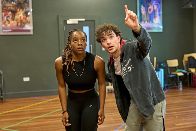 Corinna Brown and Noah Valentine in rehearsals for Noughts & Crosses (c) Manuel Harlan (61)
