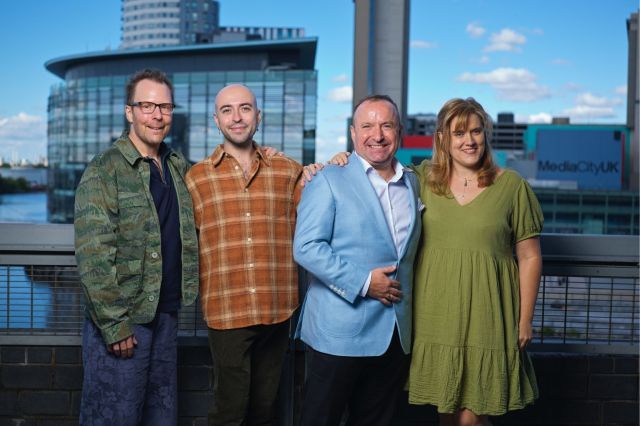 Ltor Nikolai Foster, Rob Madge, Dave Fishwick et Pippa Cleary, crédit Phil Tragen