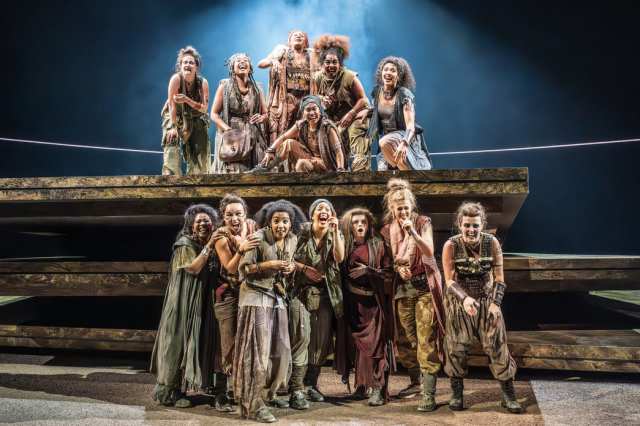 The company of Bacchae at the National Theatre. Photographer Marc Brenner ONE 07308