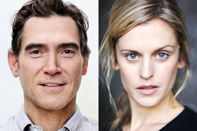 Headshots of Billy Crudup and Denise Gough
