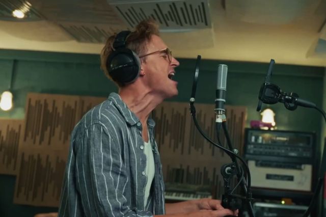 Tom Fletcher in the recording studio