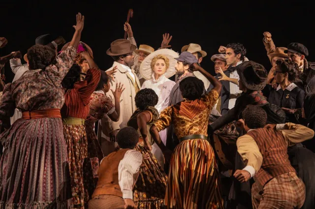 0686 Joshua Henry Caissie Levy Brandon Uranowitz et la compagnie de RAGTIME photo par Matthew Murphy