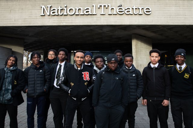 Munya Chawawa and a group of youths gathered outside the National Theatre