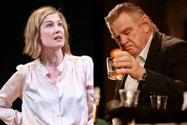 Rosamund Pike and Brendan Gleeson, photos by Manuel Harlan and Rich Gilligan