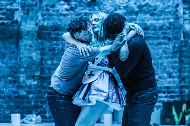 Tom Mothersdale, Romola Garai and Olivier Huband in A Doll
