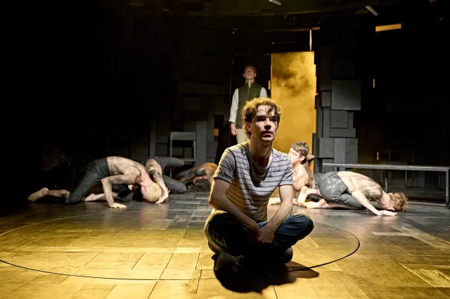 Noah Valentine (Alan Strang) et la compagnie d'Equus photo de Manuel Harlan
