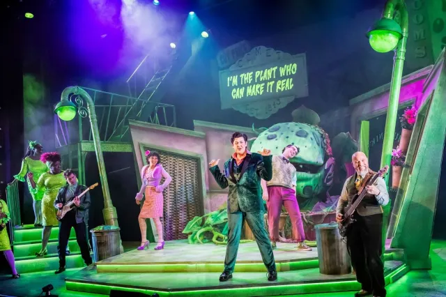 The Little Shop of Horrors company, photo by Pamela Raith
