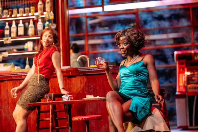 Lucianne McEvoy and Debbie Korley in Sweat