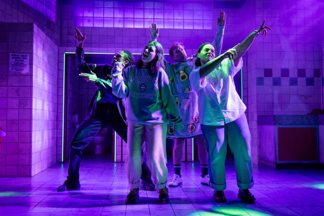 (L R) Ivano Turco (Finley), Grace Towning (Zo), Matt Corner (Andrew) and Cole Dennis (Laura) Photography by Mark Senior