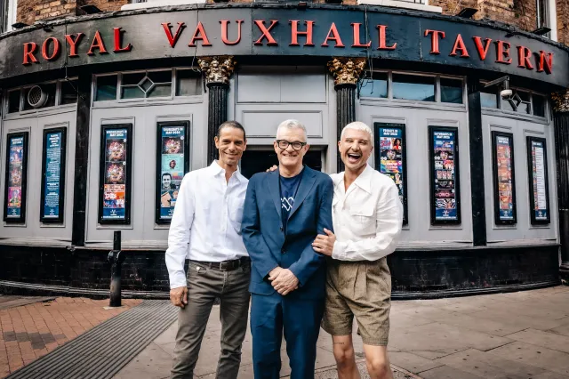 Andre Portasio, Jonathan Harvey and Danny Beard at the Royal Vauxhall Tavern