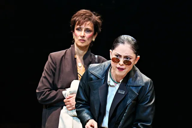 Indira Varma and Rosa Salazar in Glengarry Glen Ross