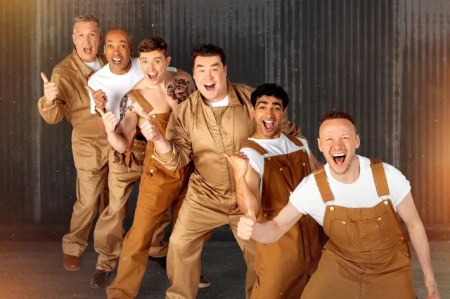 The initial cast of The Full Monty