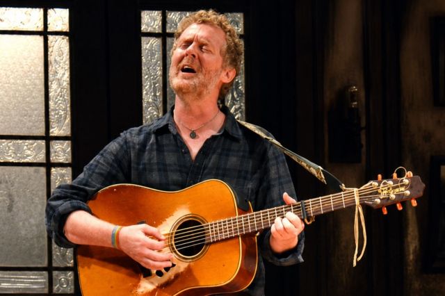 Glenn Hansard on stage on Broadway in 2014