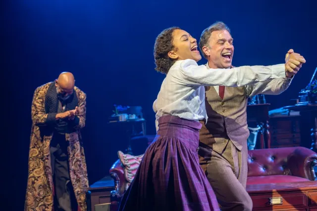 Tony Jayawardena, Keziah Ibe and Hadley Fraser, photo by Johan Persson