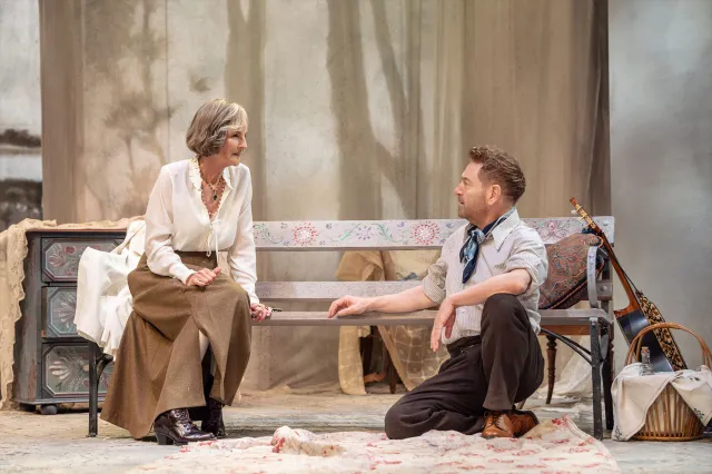 Helen Hunt and Kenneth Branagh in The Cherry Orchard