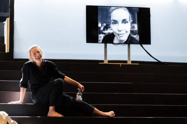 Cate Blanchett et Nina Hoss (Electra Elisabeth et Clytemnestra Alma) en répétition pour Electra Persona. (c) Monika Rittershaus 051