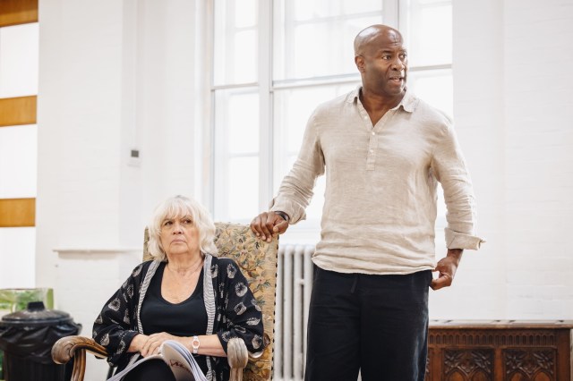 L R Susan Penhaligon, Nicholas Bailey in rehearsals for THE MOUSETRAP 75TH ANNIVERSARY UK TOUR, Credit Danny Kaan