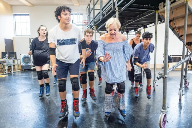 The cast of Kimberly Akimbo in rehearsals