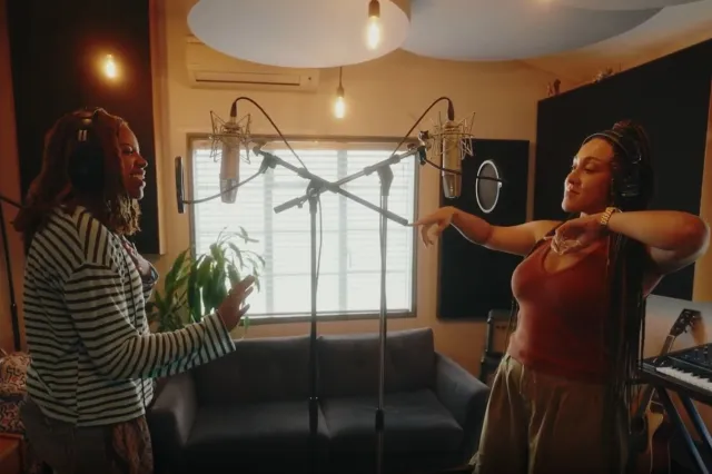 Nia Stephen and Danielle Steers recording
