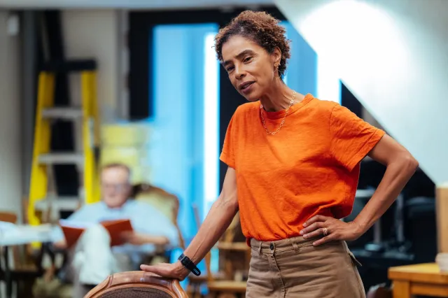 Sophie Okonedo in rehearsals for A MONTH IN THE COUNTRY Donmar Warehouse photo by Helen Murray (1)