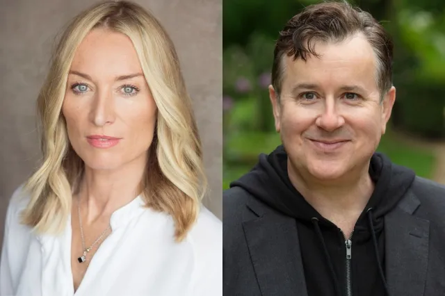 Victoria Smurfit and Jeremy Swift, headshots supplied by the production