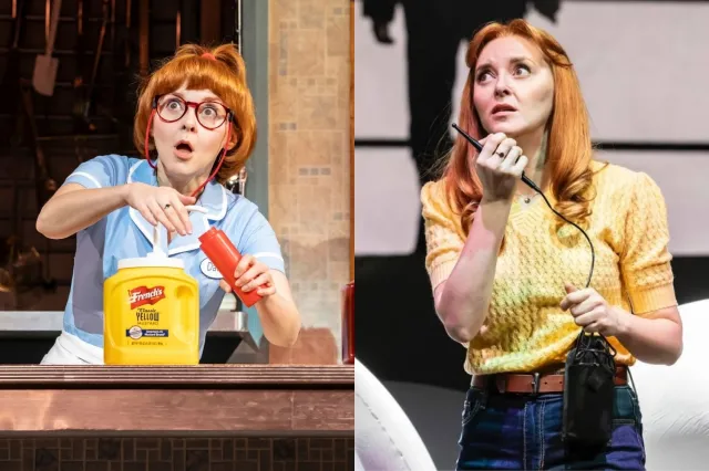 Evelyn Hoskins dans le rôle de Dawn dans Waitress et de Carol dans 42 Balloons, 1 Matt Crockett, 2 Pamela Raith Evelyn Hoskins dans le rôle de Dawn dans Waitress et de Carol dans 42 Balloons, 1 Matt Crockett, 2 Pamela Raith