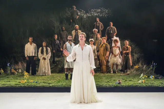 Jonathan Groff and the cast of As You Like It